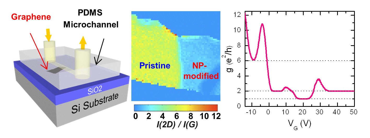 High-Quality Graphene p-n Junctions via Resist-Free Fabrication and Solution-Based Non-Covalent Functionalization